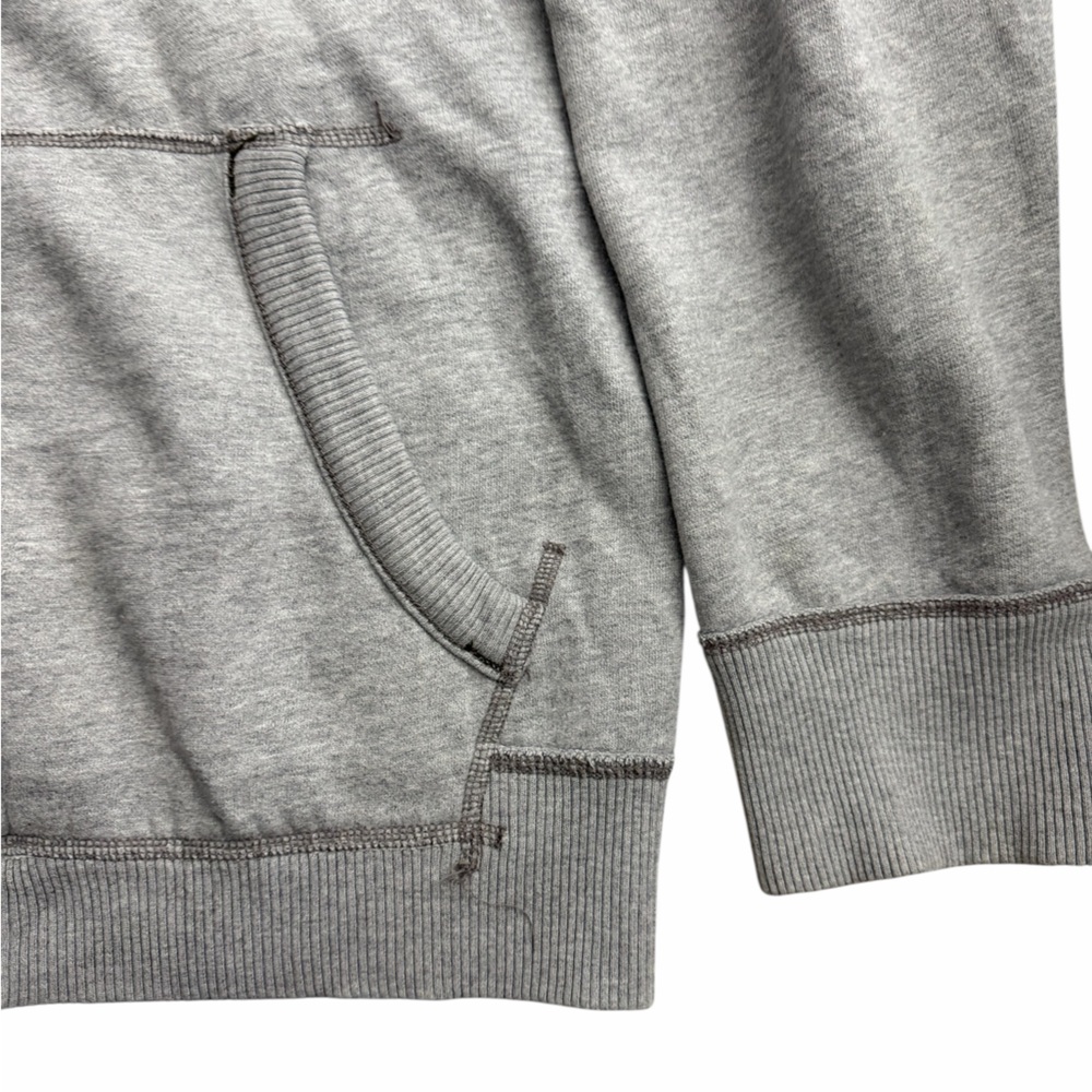 Abercrombie & Fitch‎ AEO Gray Full Zip Hoodie Vintage Fit XXL Sherpa Lined - Picture 4 of 6